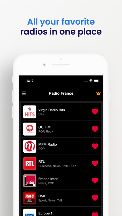 French radio stations online Screenshot