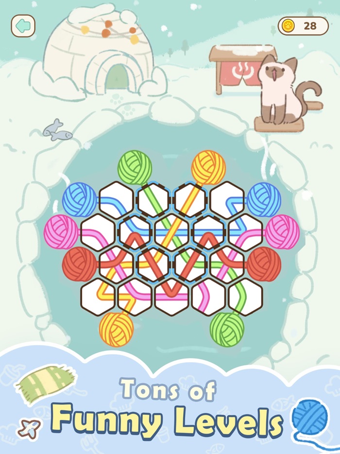 HexTangle Yarn Cat Puzzle