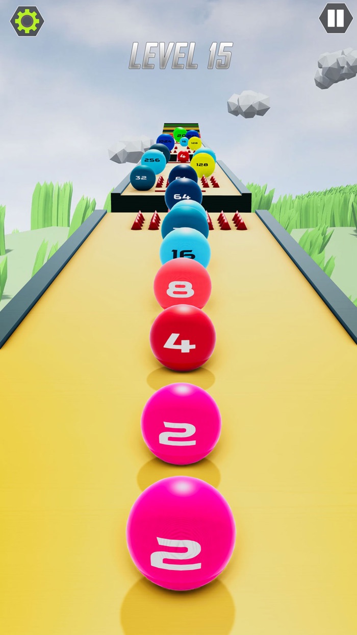 Rolling Ball Run 2048 Game