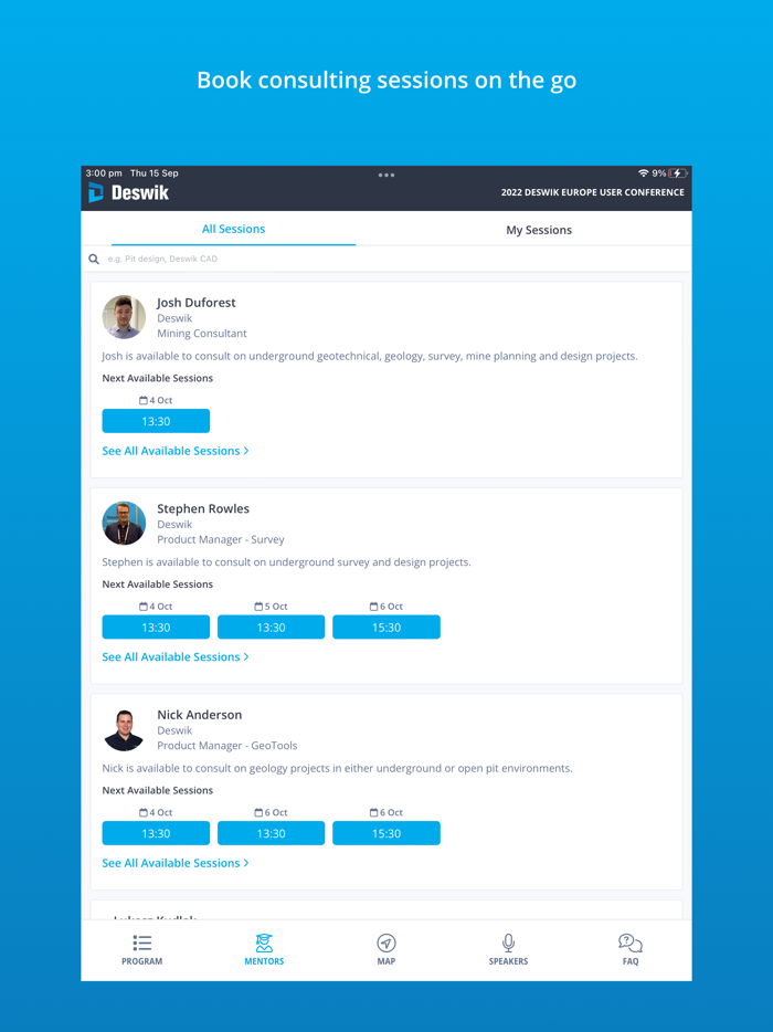 Deswik Conference App