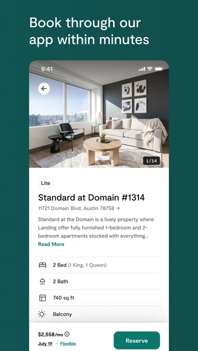 Landing: Furnished Apartments Screenshot