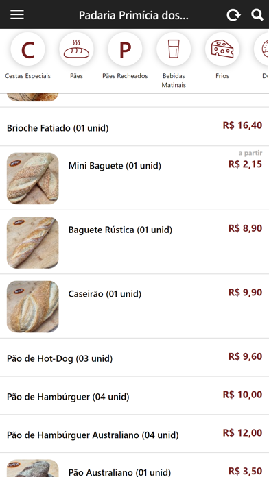 Primícia Pães e Doces Screenshot