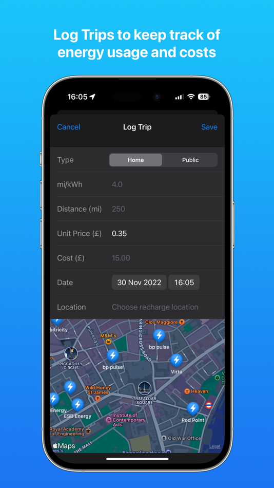 #2. Recharge - EV Energy Logger (iOS) Podle: Muhammed Nurkerim