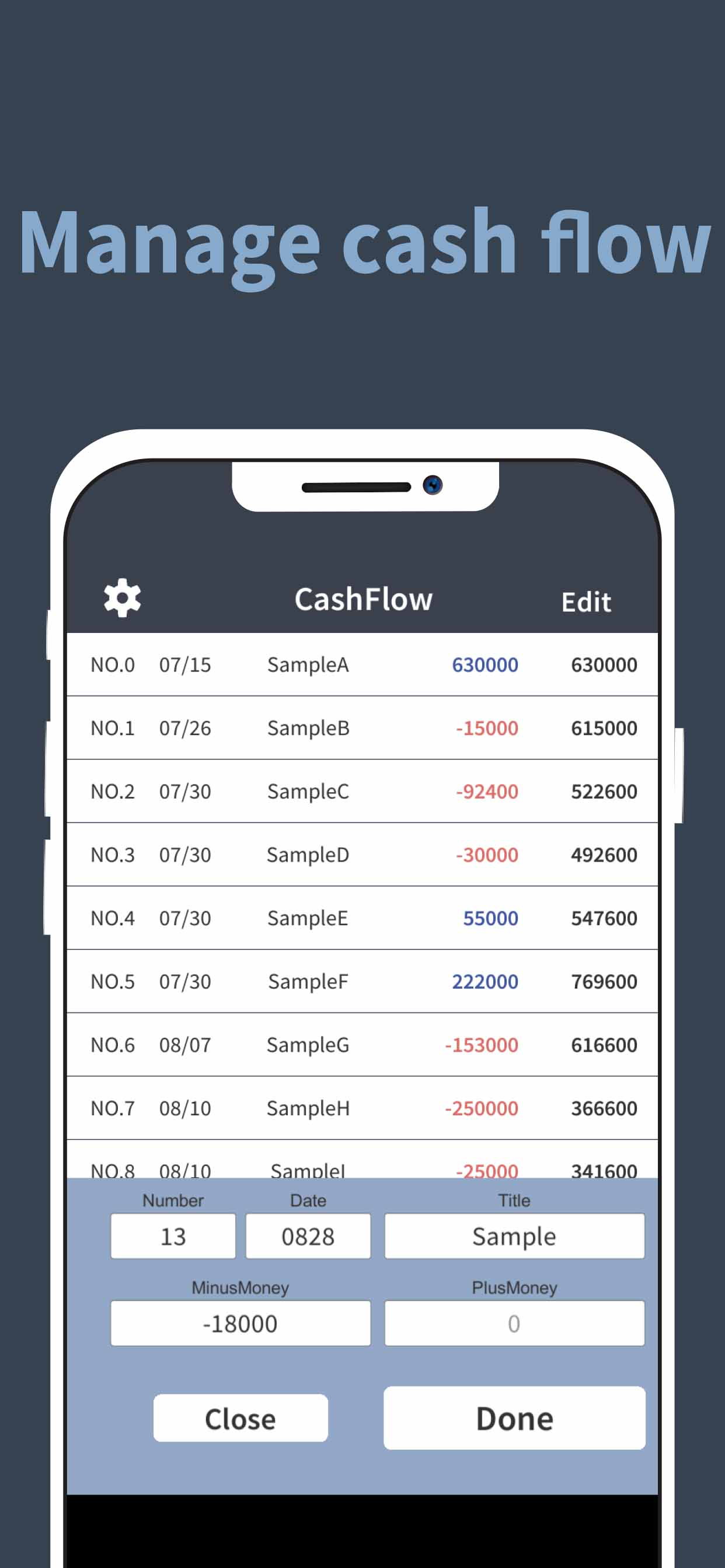 CashFlow Manager: Simple app