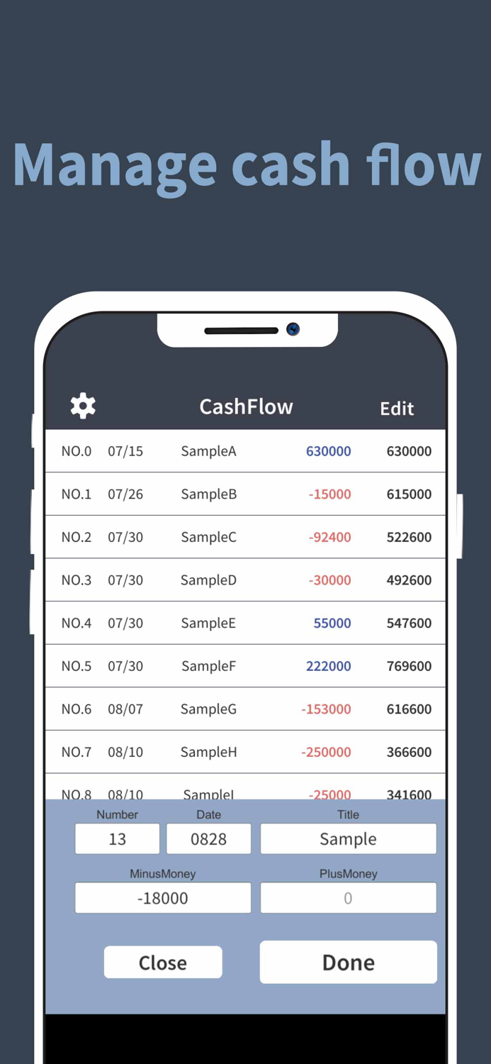 CashFlow Manager Simple app
