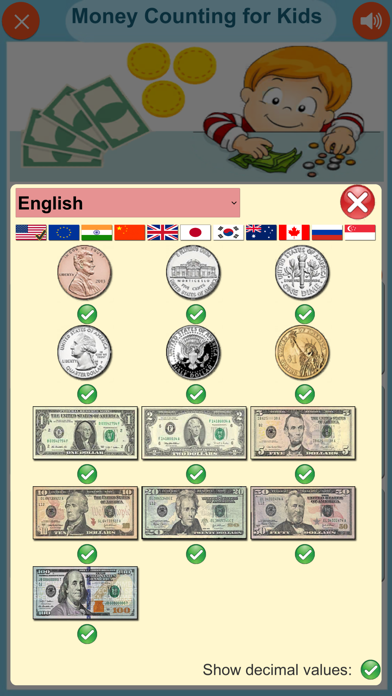 Learn Money Counting Screenshot