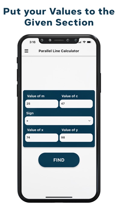 Parallel Line Calculator Screenshot