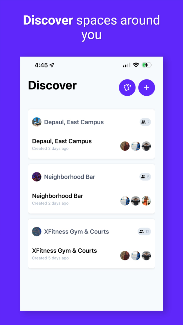 Pulse Nearby spaces and friends