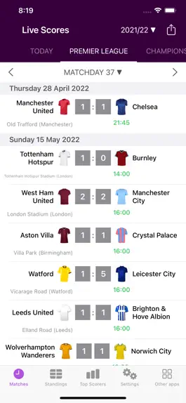 Game screenshot Live Scores of Premier League mod apk