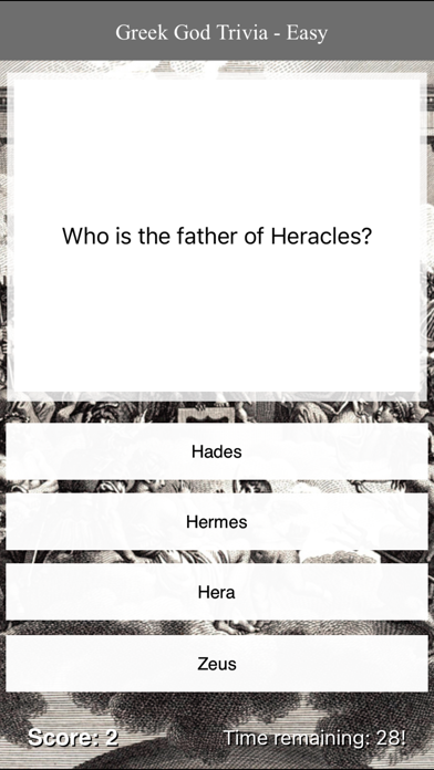 Greek God Trivia Screenshot