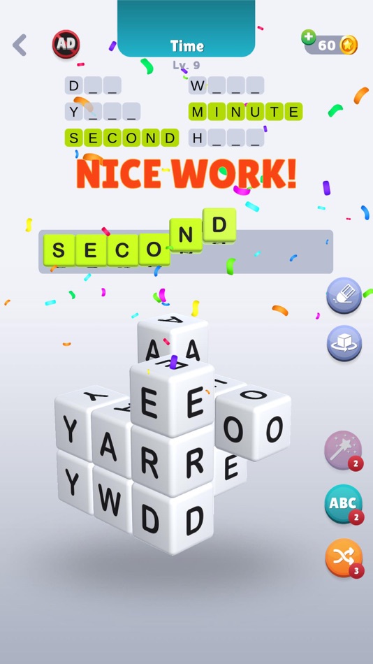 #1. Word Cubes! (iOS) 由: Fatih Seyhan Eser
