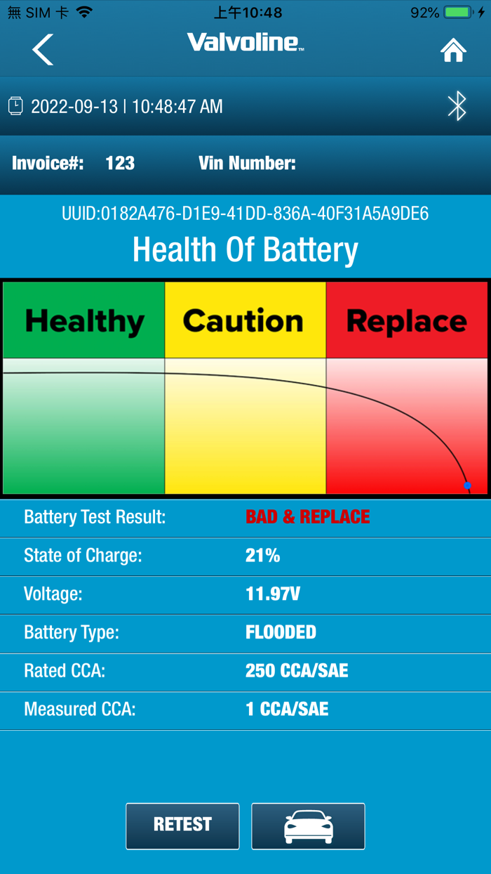 Valvoline Battery Tester