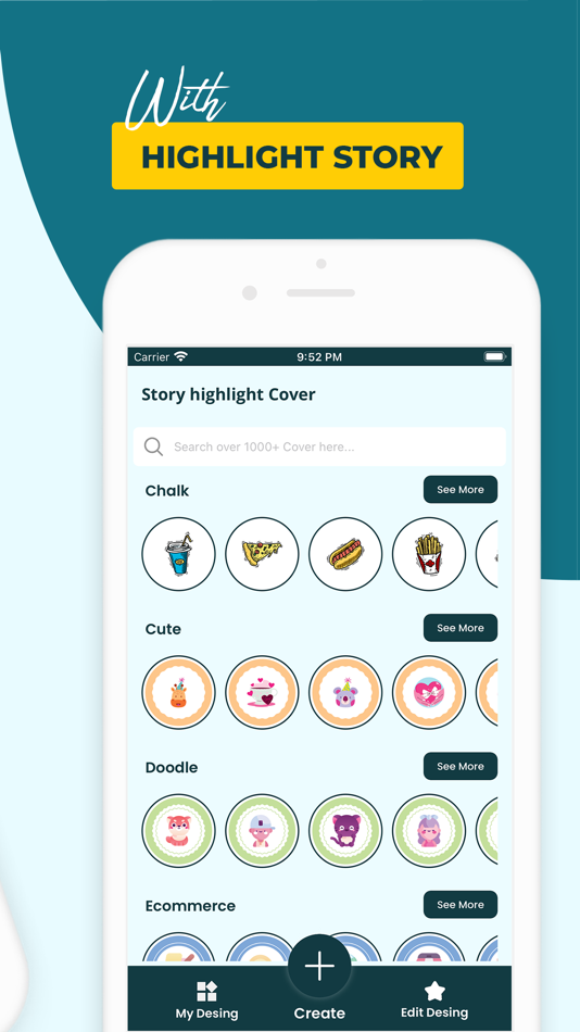 #3. Story highlight Cover Instaa (iOS) 게시자: piyush chudasama