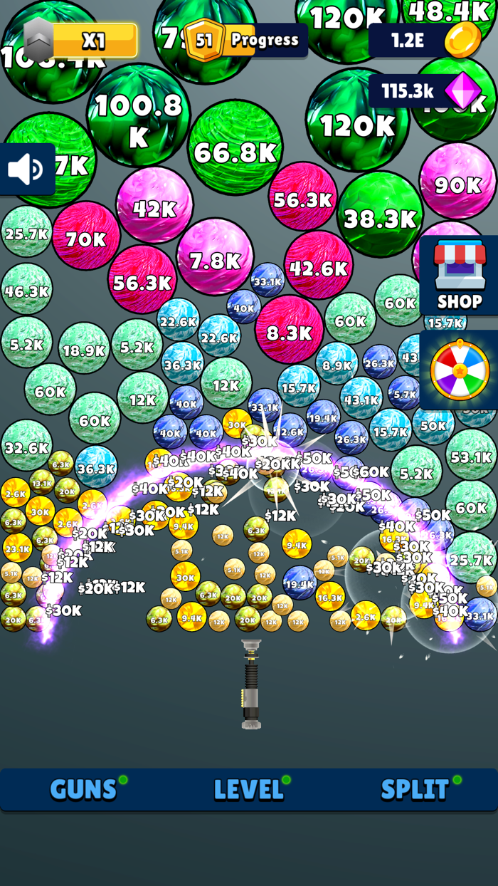 Laser Split Ball Blaster Game