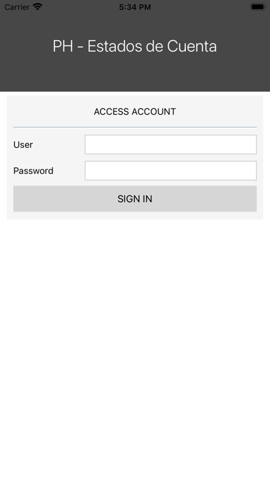 PH - Estados de Cuenta Screenshot