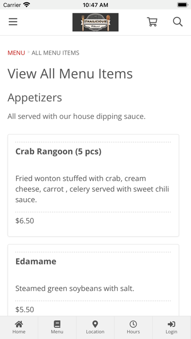 Thailicious Restaurant Screenshot