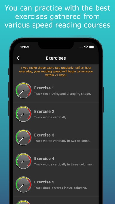 Speed Reading with Exercises Screenshot