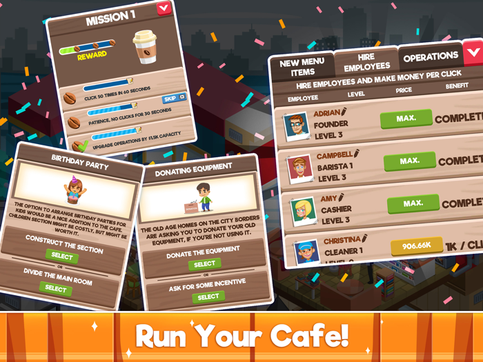 Cafe Tycoon Idle Empire Story