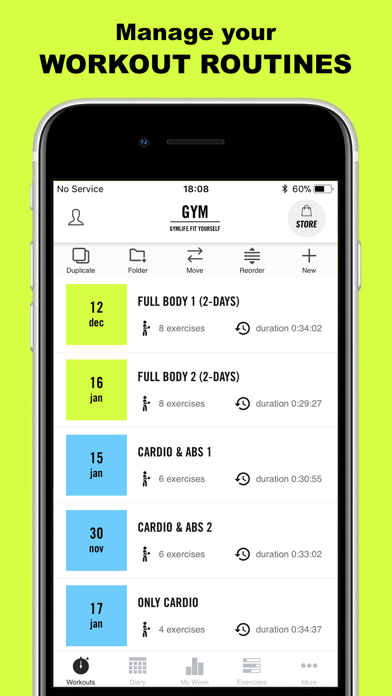 Gym Life - Workout Planner Screenshot