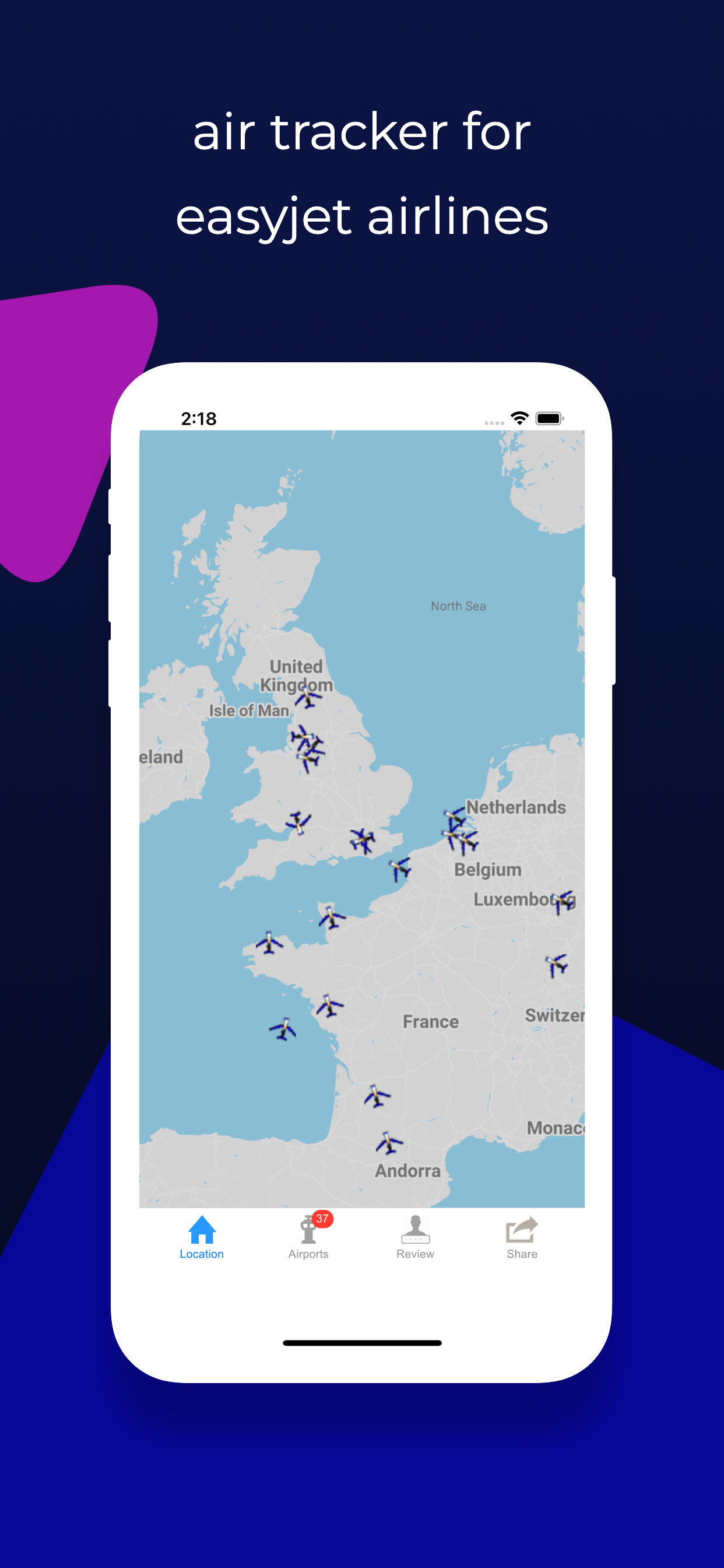 Tracker for Easyjet