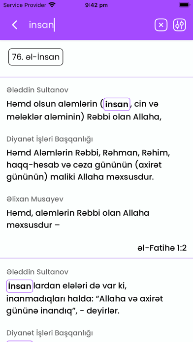 Qurani kərim və məalı Screenshot
