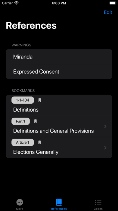 Colorado Law Codes Screenshot