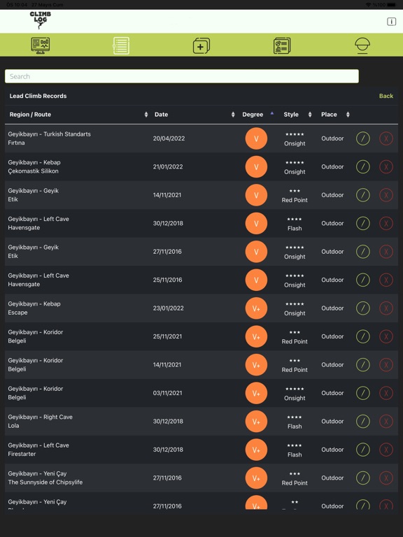 Screenshot #5 pour Climb Log