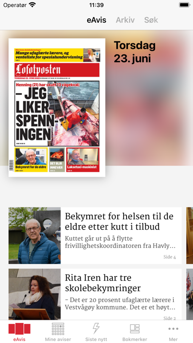 Lofotposten eAvis Screenshot