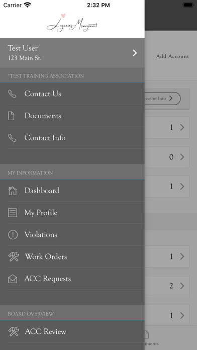 Legacies Management Screenshot