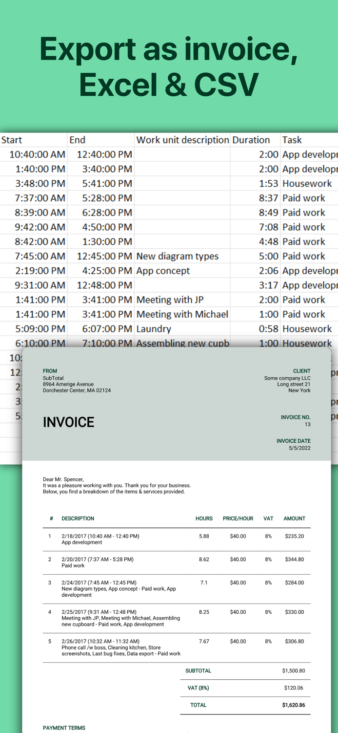 WorkingHours • Time Tracking