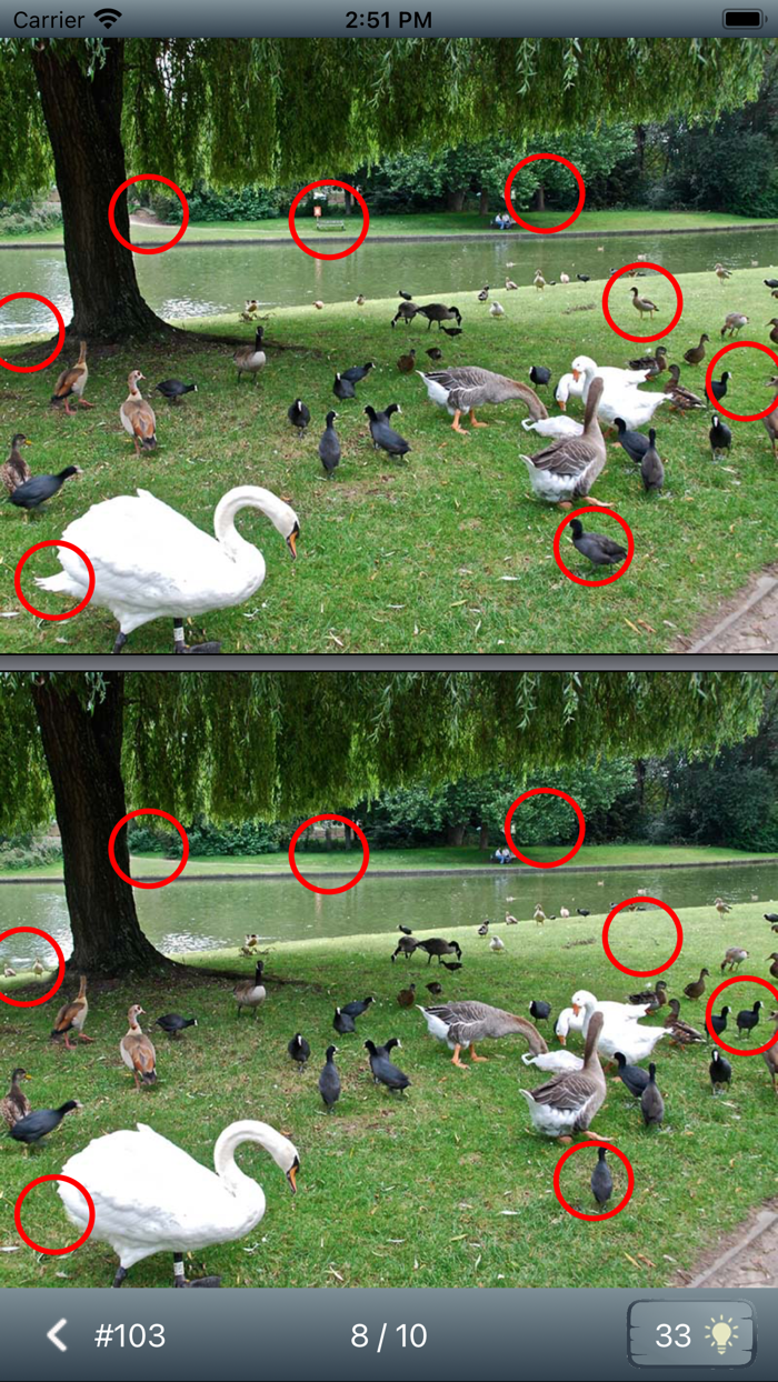 Find differences 7054 levels