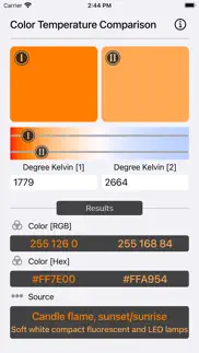 How to cancel & delete color temperature comparison 2