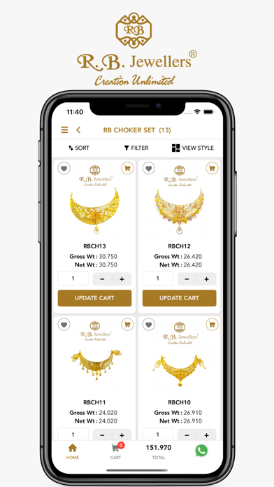 R.B. JEWELLERS - Online Screenshot