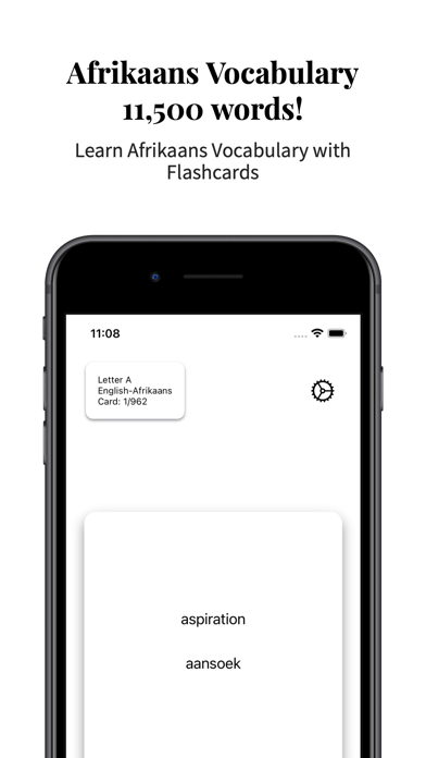 Afrikaans Vocabulary Screenshot