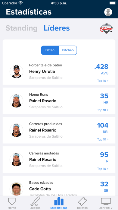 Liga Mexicana de Beisbol LMB Screenshot