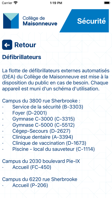 Sécurité Maisonneuve Screenshot
