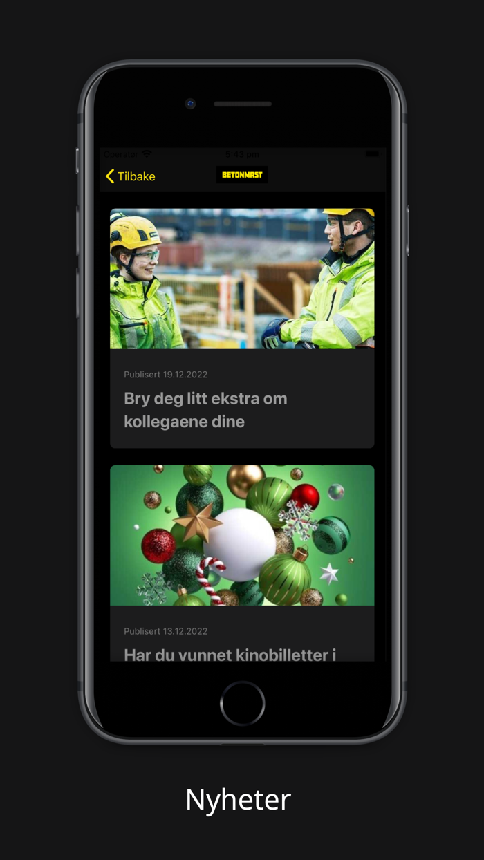 Betonmast - App for ansatte