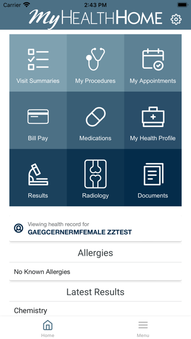 MyHealthHome - Oracle Health Screenshot