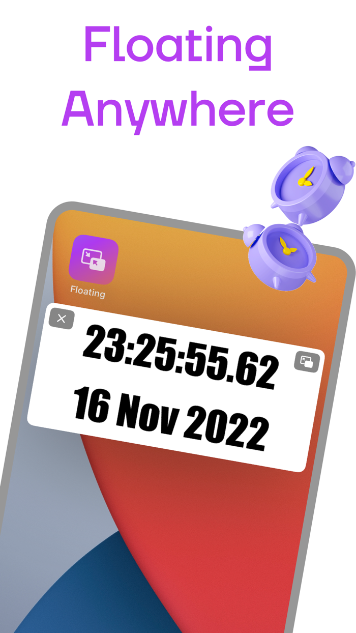 Floating Clock  stopwatch