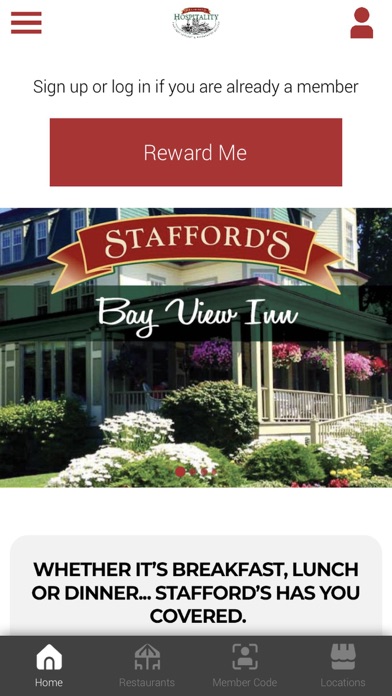 Stafford's Loyalty Rewards Screenshot
