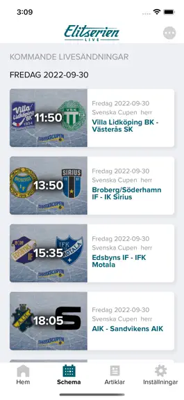 Game screenshot Elitserien Live mod apk