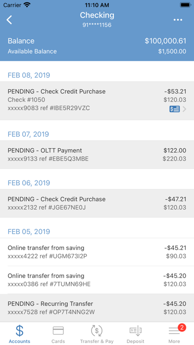 Lee Bank Mobile Banking Screenshot