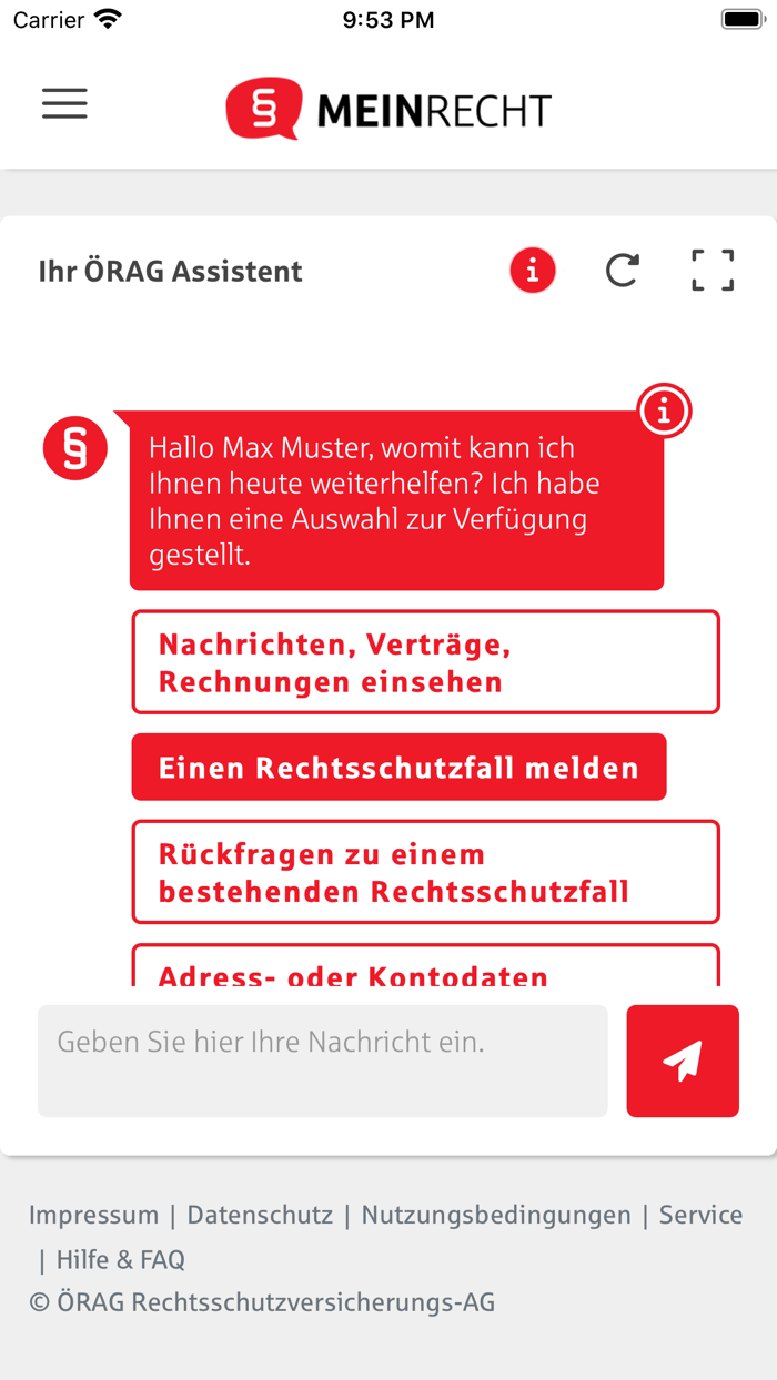 MEINRECHT Kundenportal