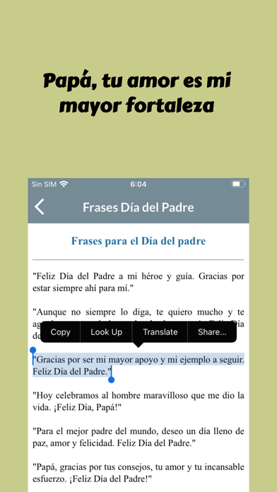 Feliz Día del Padre Screenshot