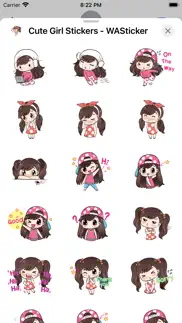 How to cancel & delete cute girl stickers - wasticker 4