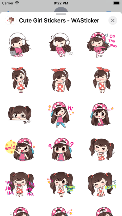 Cute Girl Stickers - WASticker Screenshot