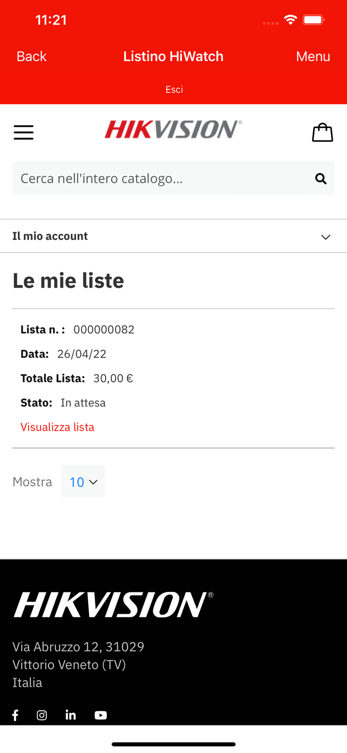 Listino HiWatch HikVision