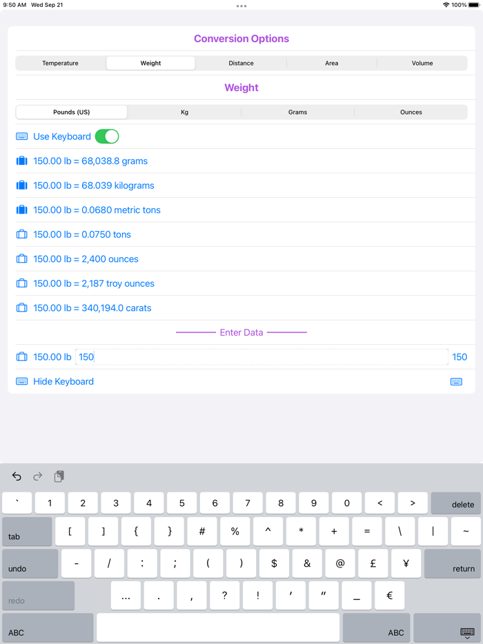 EZ Weights and Measures