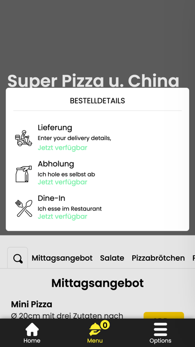 Super Pizza u. China Service Screenshot