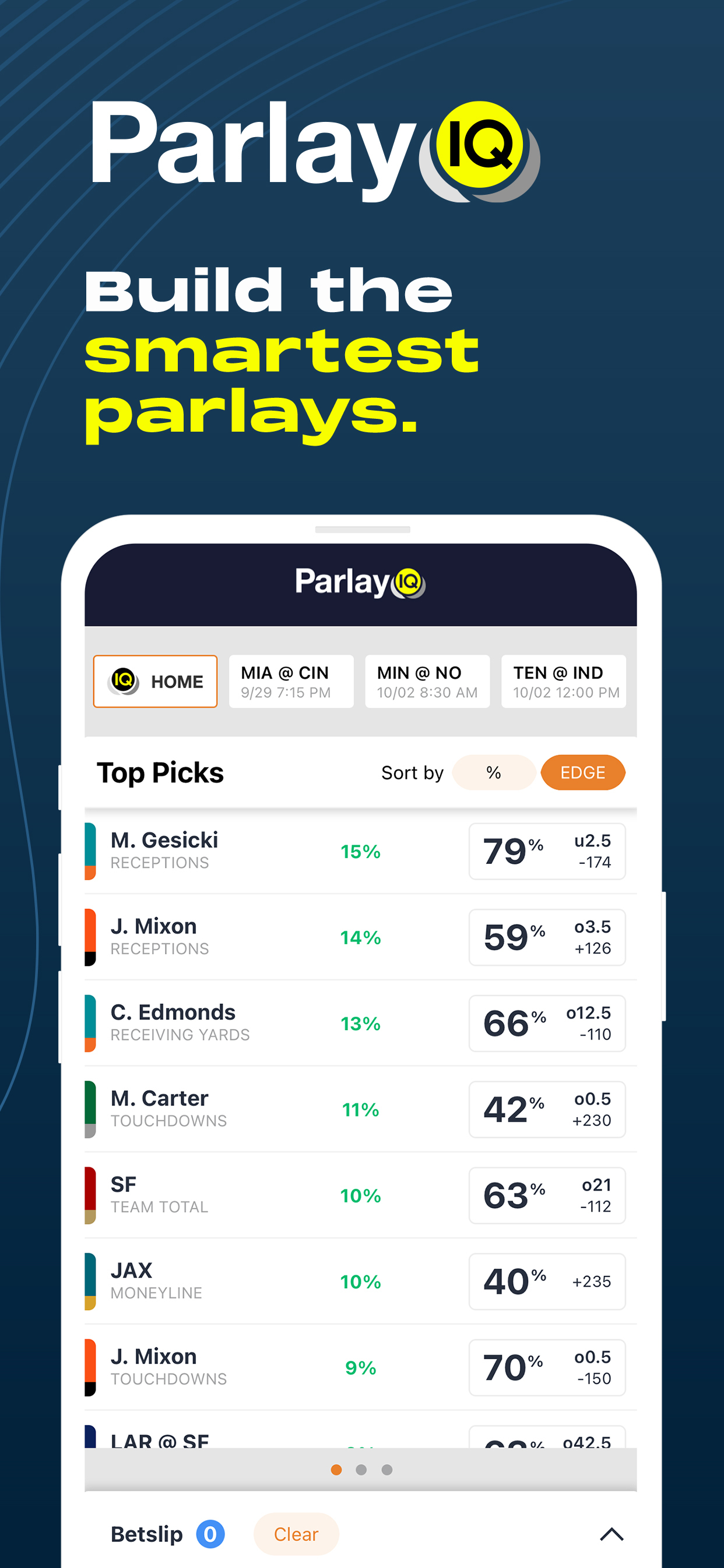 ParlayIQ for Sports Betting